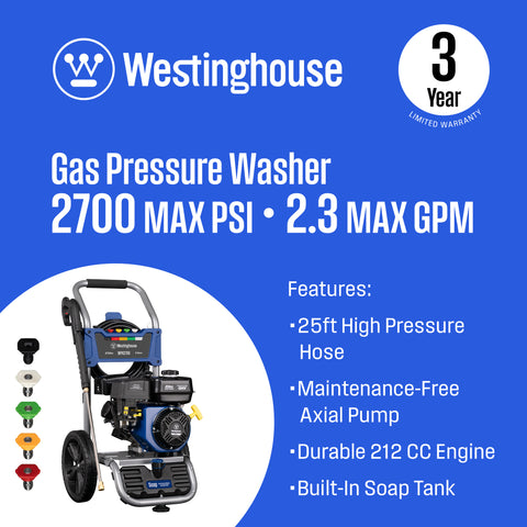 Westinghouse WPX2700 Pressure Washer Westinghouse Outdoor Equipment