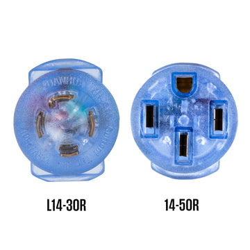 Generator Plug Adapter: 50A 120/240V L14-30P to 14-50R