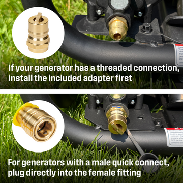15' Natural Gas Hose: 1/2" Diameter