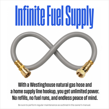 15' Natural Gas Hose: 1/2" Diameter