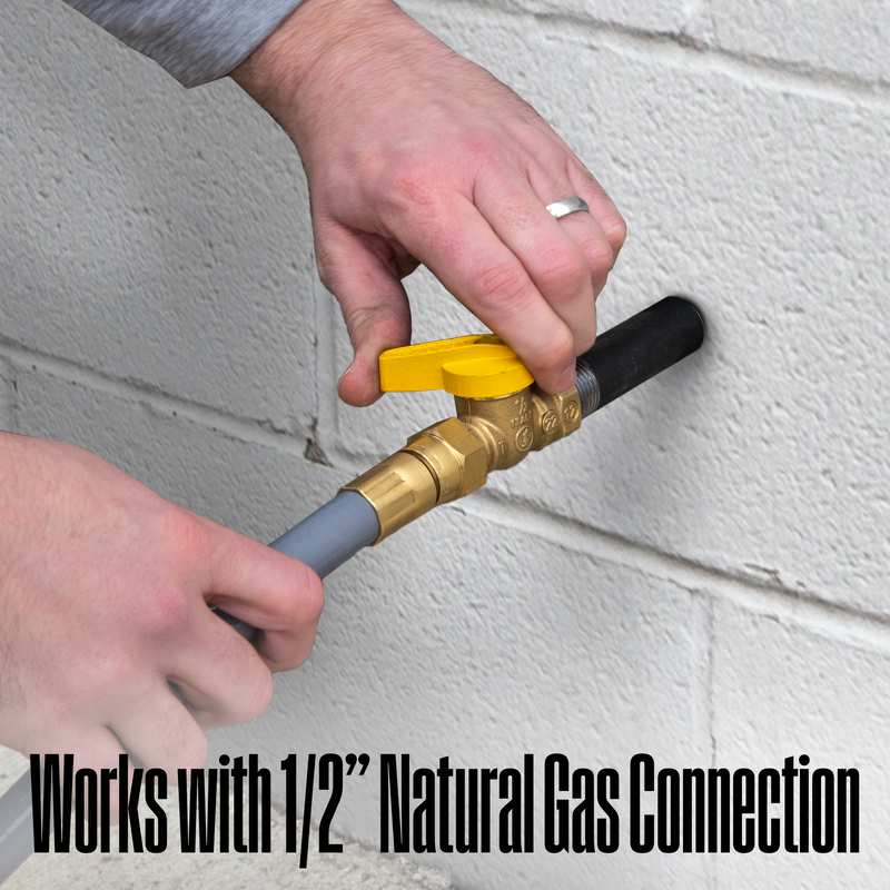 25' Natural Gas Hose: 1/2