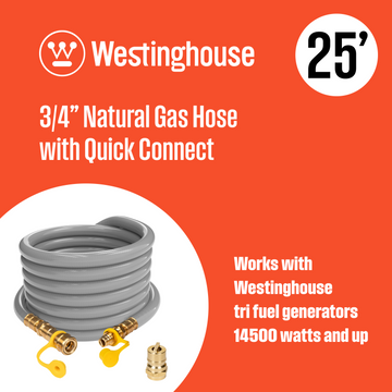 25' Natural Gas Hose: 3/4" Diameter