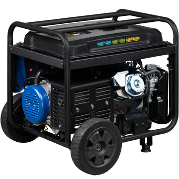Westinghouse | WGen10500TFc tri fuel portable generator with co sensor rear right view shown on a white backgound