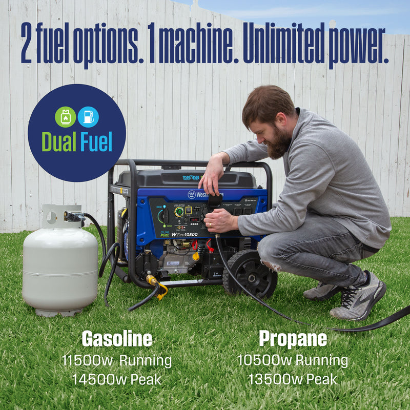 WGen11500DFc - Dual Fuel with CO Sensor