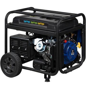 Westinghouse | WGen11500TFc Tri fuel portable generator rear left view shown on a white background