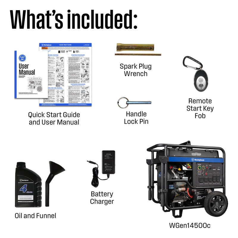 WGen14500c Generator with CO Sensor