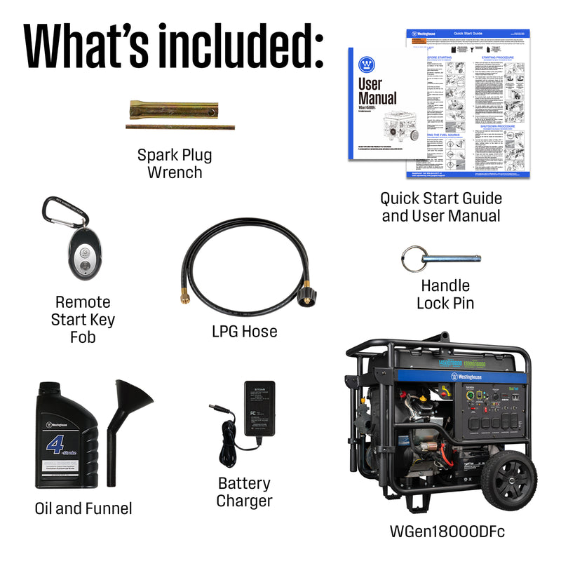 WGen18000DFc Generator - Dual Fuel with CO Sensor