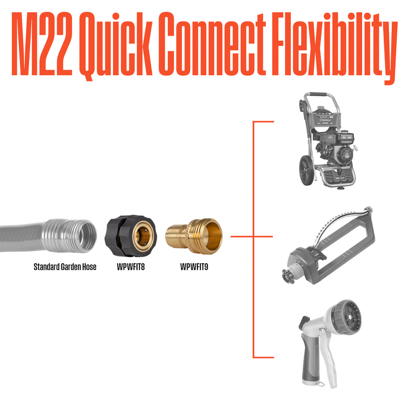 Pressure Washer Garden Hose End Quick-Connect Valve