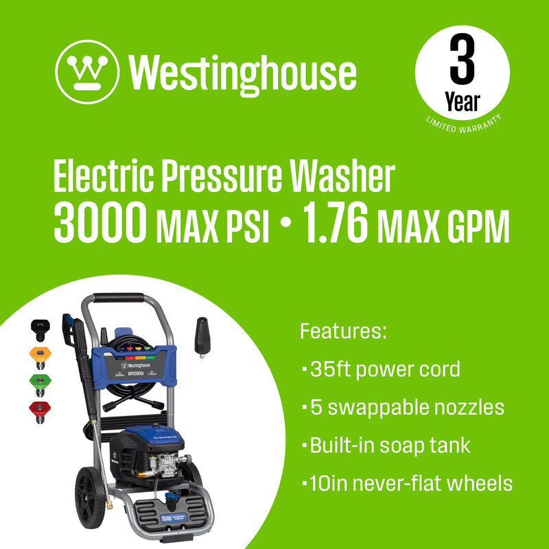 WPX3000e Electric Pressure Washer