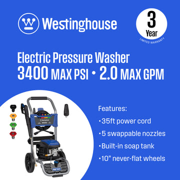 WPX3400e Electric Pressure Washer
