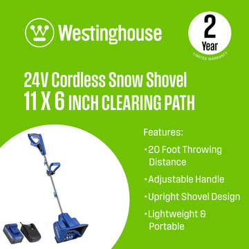 24V 11" Cordless Snow Shovel