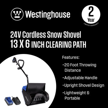 24V 13" Cordless Snow Shovel