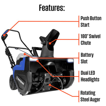 48V 22" Cordless Snow Blower - Tool Only