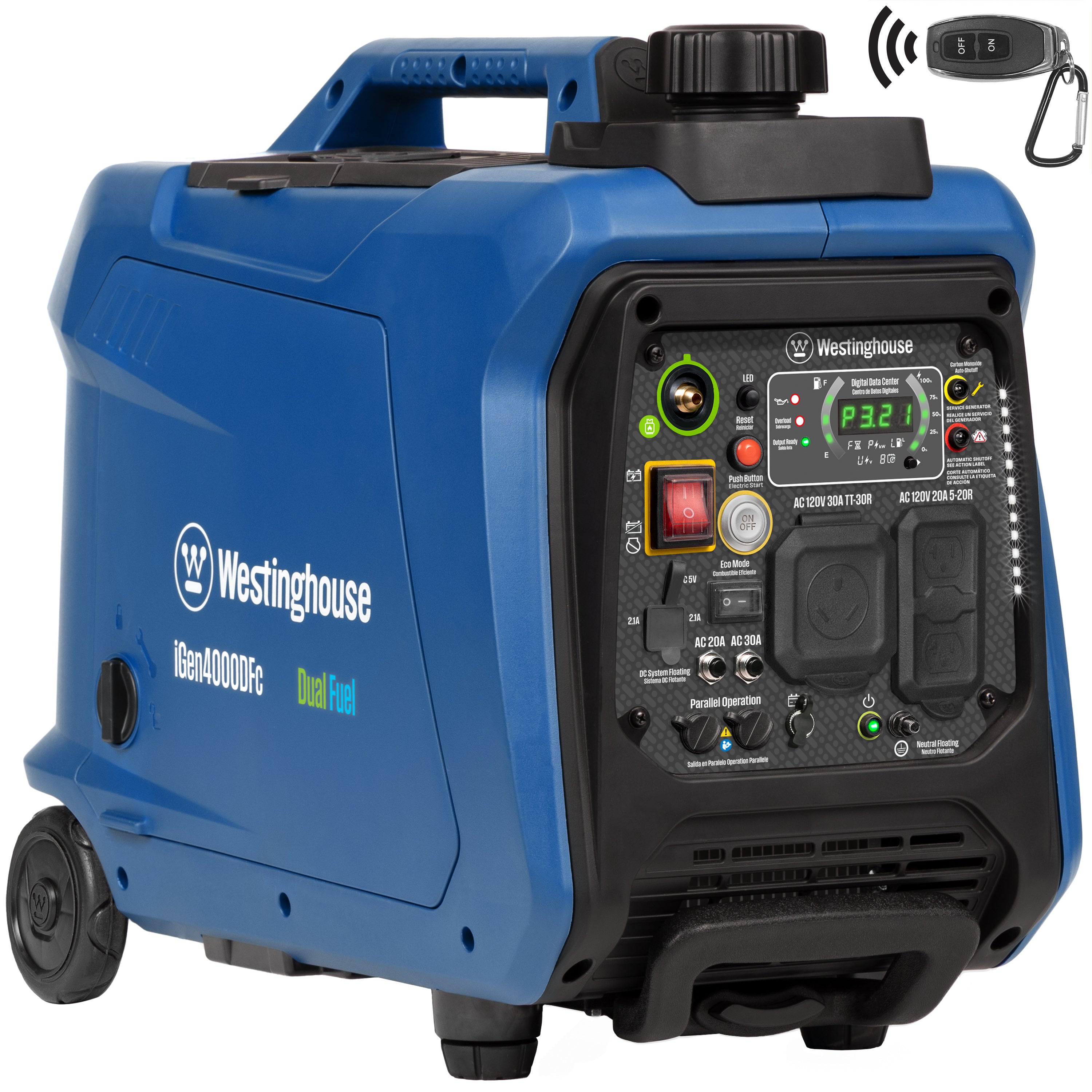 Westinghouse | iGen4000DFc Inverter Generator - Dual Fuel w Westinghouse | iGen4000DFc Inverter Generator - Dual Fuel w