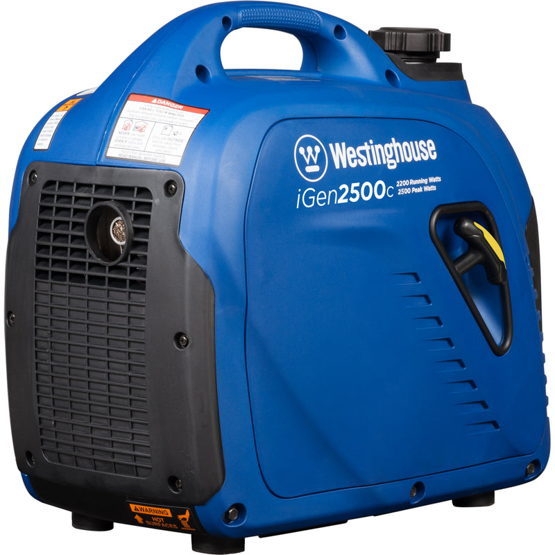 Westinghouse | iGen2500c portable inverter generator rear right view shown on a white background