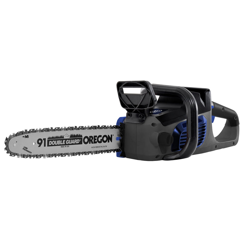 40V chain saw on a white background