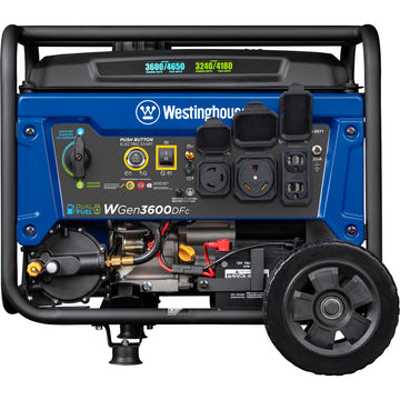 Westinghouse | WGen3600DFc portable generator front view on a white background.