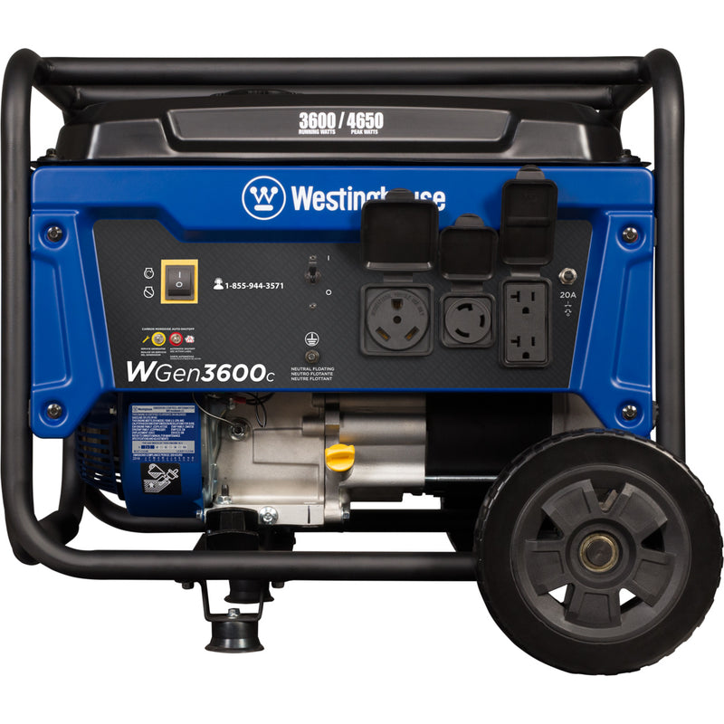 Westinghouse | WGen3600c portable generator front view shown on a white background