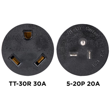 Generator Plug Adapter: 30A 120V 5-20P to TT-30R