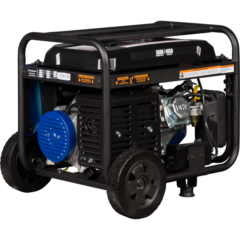 Westinghouse | WGen3600c portable generator rear right view shown on a white background