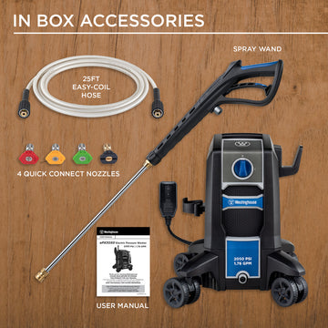 Westinghouse ePX3050 Electric Pressure Washer 2050 PSI Max 1.76 GPM