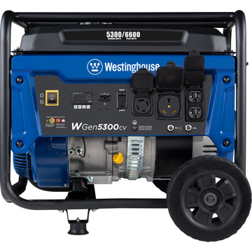 Westinghouse | WGen5300cv portable generator front view shown on a white background