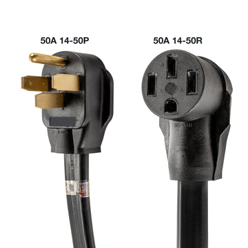 50' Generator Cord: 50A 120/240V 14-50P to 14-50R