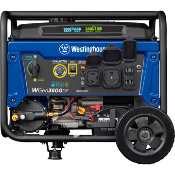 Westinghouse | WGen3600DF portable generator front view on a white background.