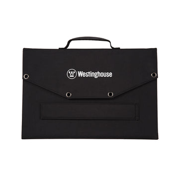 Westinghouse | WSolar60p solar panel shown folded of the front view on a white background 