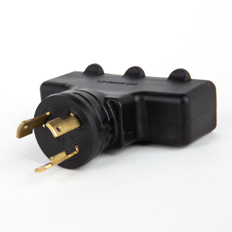 Generator Plug Adapter: 30A 120V L5-30P to (3x) 5-20R