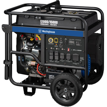 Westinghouse | WGen12000 portable generator front right view on a white background.