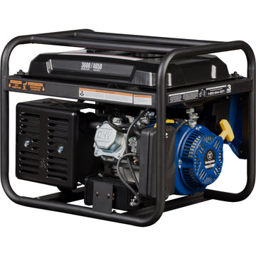 westinghouse | WGen3600cv portable generator rear left view shown on a white background