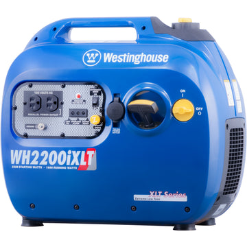 Westinghouse | WH2200iXLT inverter generator on white background.
